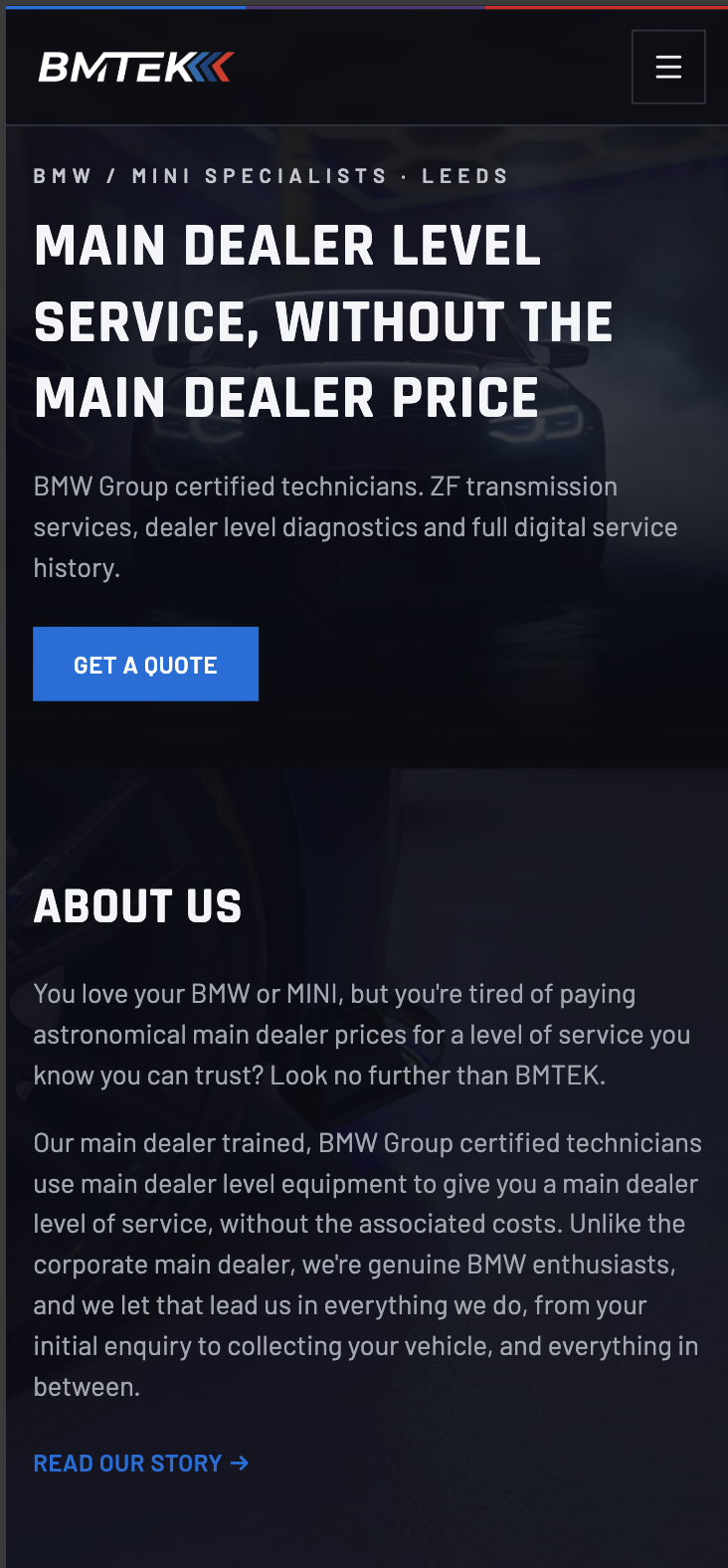 BMTEK mobile view