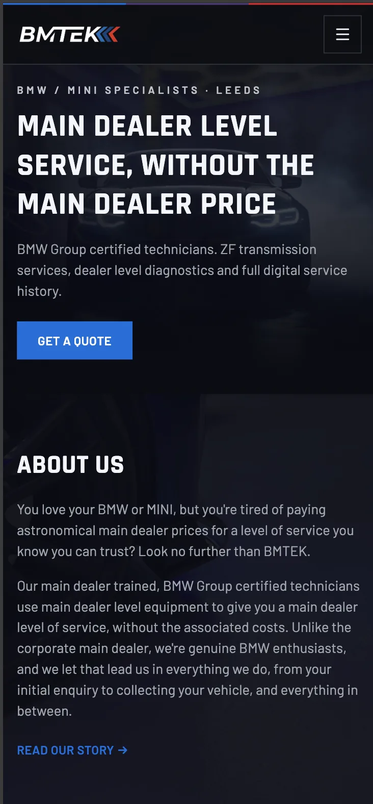 BMTEK mobile view