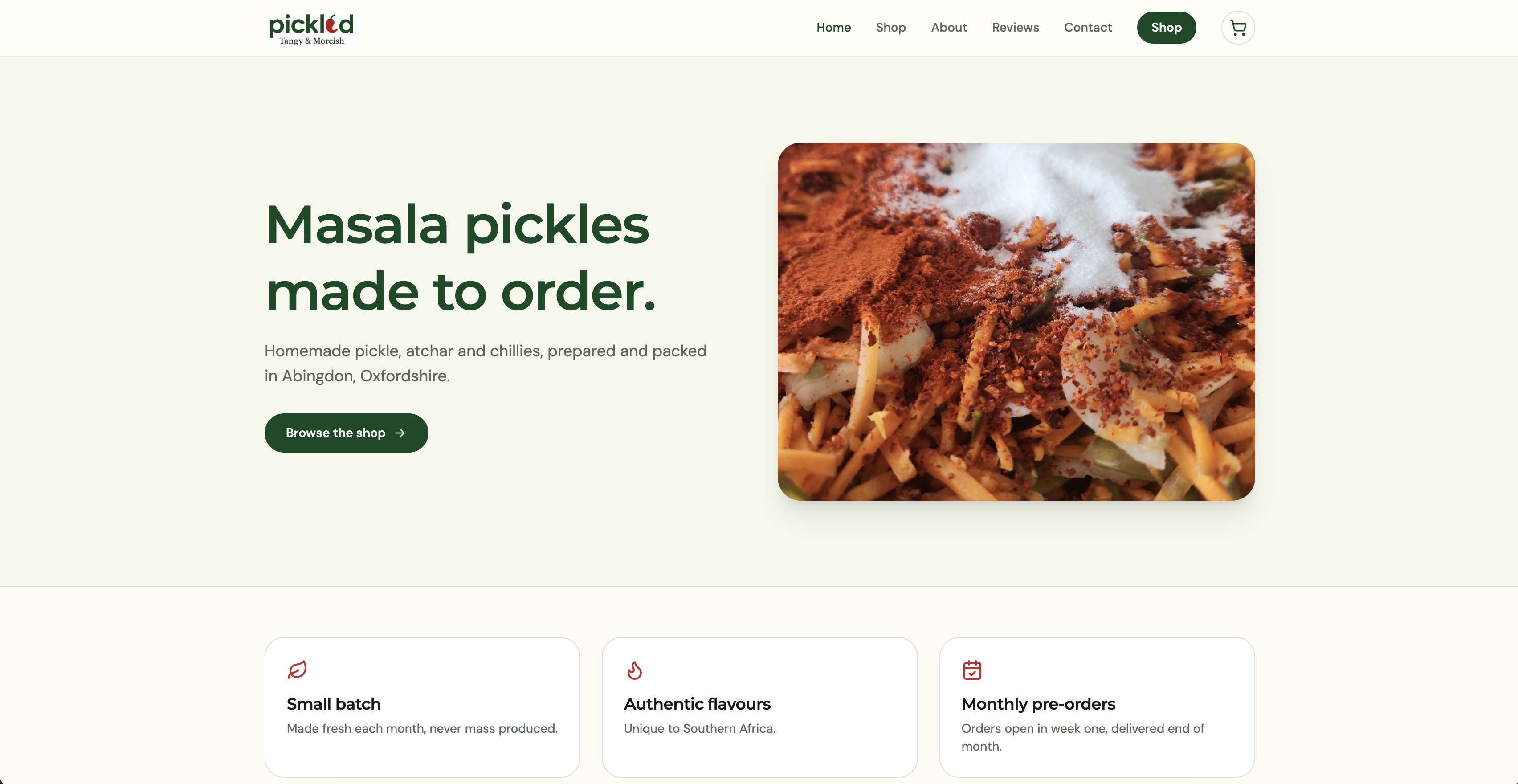 Pickled website example